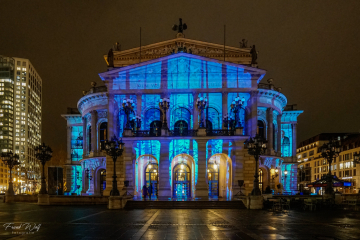 Illuminierte Alte Oper Luminale 2020 (Generalprobe)