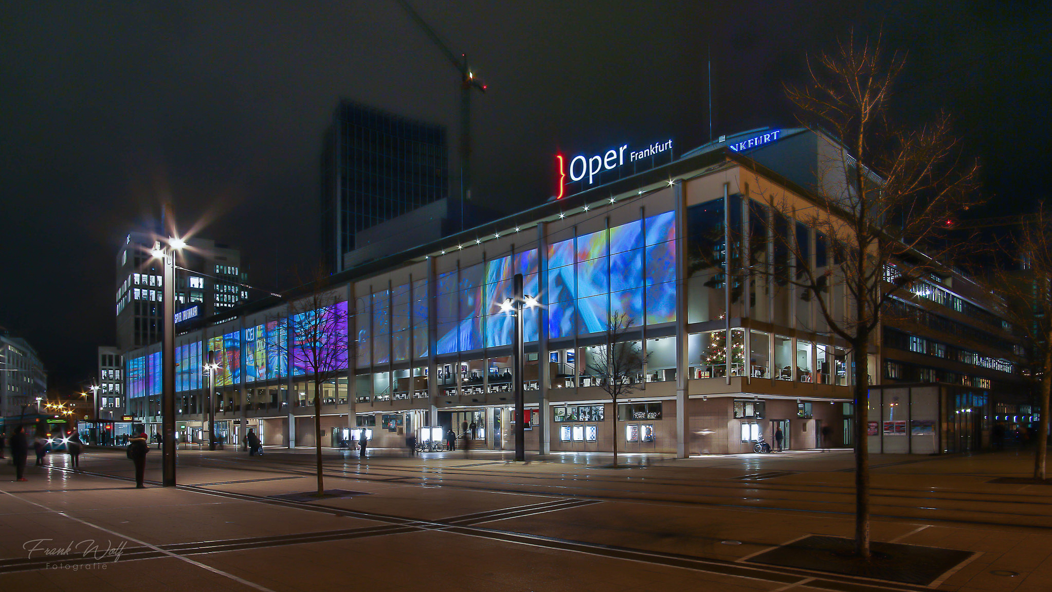 illuminierte Oper Frankfurt