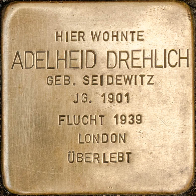 Frankfurter Straße 46
Adelheid und Josef Drehlich (zwei Steine)