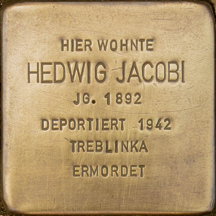 Stolperstein Neu-Isenburg Friedensallee 78
Hedwig Jacobi (ein Stein)